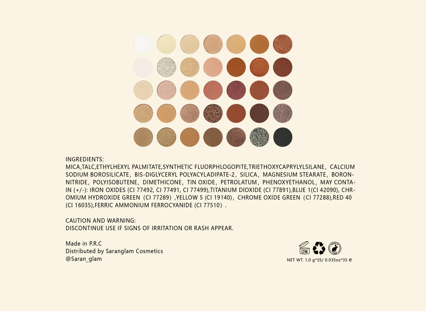 35 PAN PRO EYESHADOW PALETTE