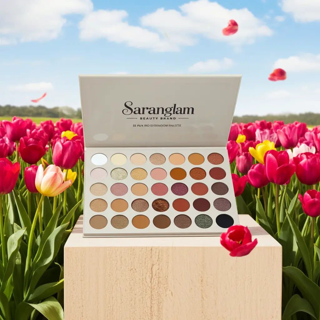 Image of Palette fards à paupières Saranglam – palette maquillage yeux 35 teintes